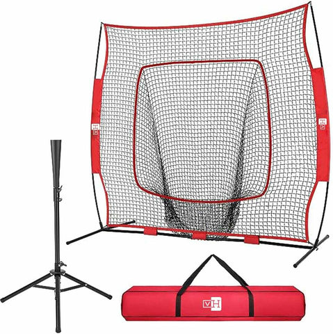 VIVOHOME Baseball Practice Net Set with Strike Zone Target and Carry Bag