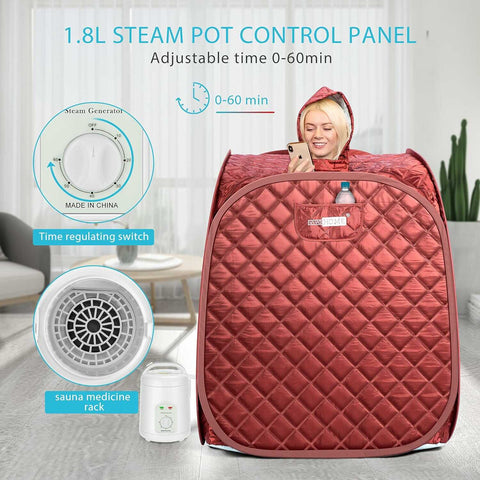 VIVOHOME Portable Personal Steam Sauna Spa