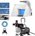 VIVOHOME Professional Airbrushing Kit with 1/5 HP Portable Compressor Kit and Model Spray Paint Booth
