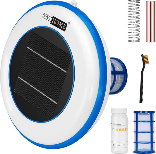 VIVOHOME Solar Pool Ionizer Chlorine-Free Sun Shock & Water Purifier Automatic Pool Cleaner 1500