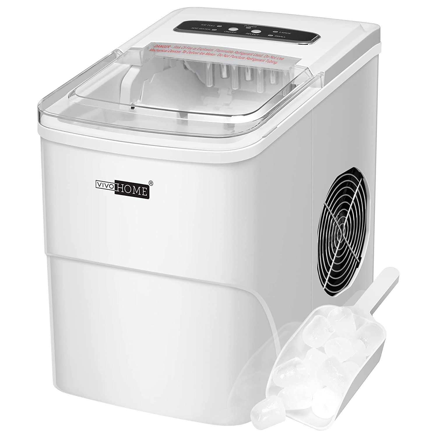 VIVOHOME 33 lb. 2 in 1 Portable Ice Maker in Stainless Steel, Silver