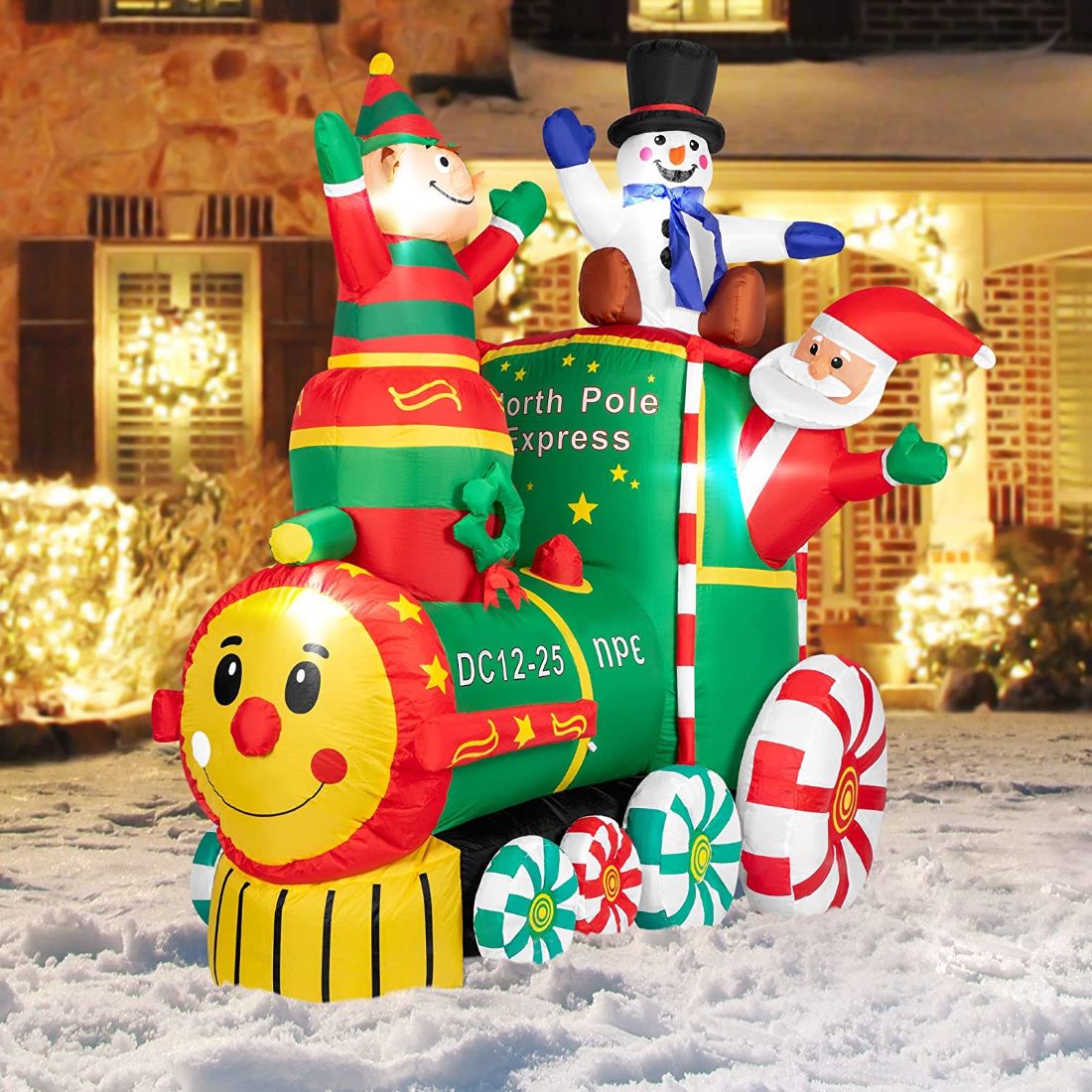 4 Ft Christmas Wreath LED Lighted Inflatables Outdoor Decorations Clearance  Sale