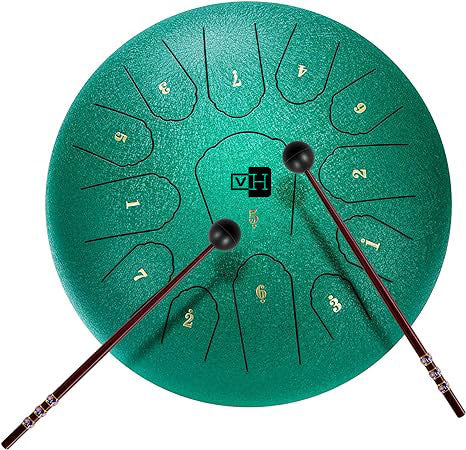 VH 13 Notes 12 Inches Steel Tongue Drum Set C Key with Travel Bag