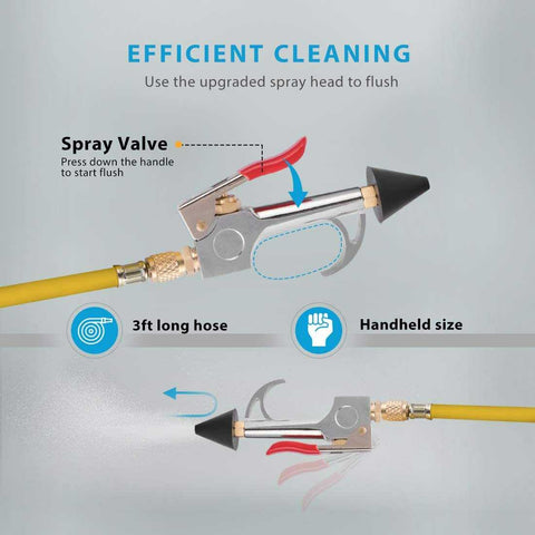 VIVOHOME Air Conditioning Flushing Gun with 35.4 Inch Hose for R134 R12 R22 R410 and R404 A/C Systems