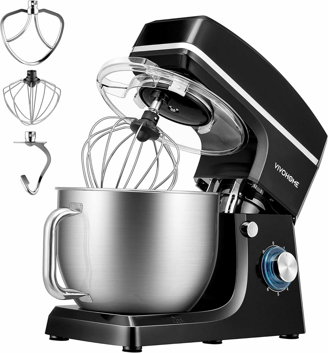VIVOHOME Electric Stand Mixer 7.5 Quart with Beater, Dough Hook, Wire Whip, and Egg Separator