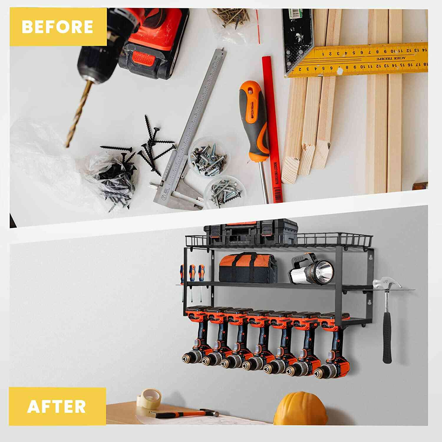 SPECSTAR Power Tool Organizer Wall Mount 3 Layers