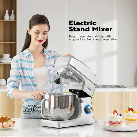 VIVOHOME Electric Stand Mixer 7.5 Quart with Beater, Dough Hook, Wire Whip, and Egg Separator