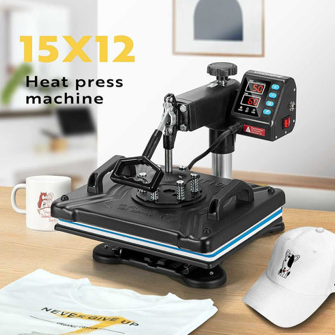 VIVOHOME Updated 5 in 1 Combo Multifunctional Swing Away Clamshell Printing Sublimation Heat Press