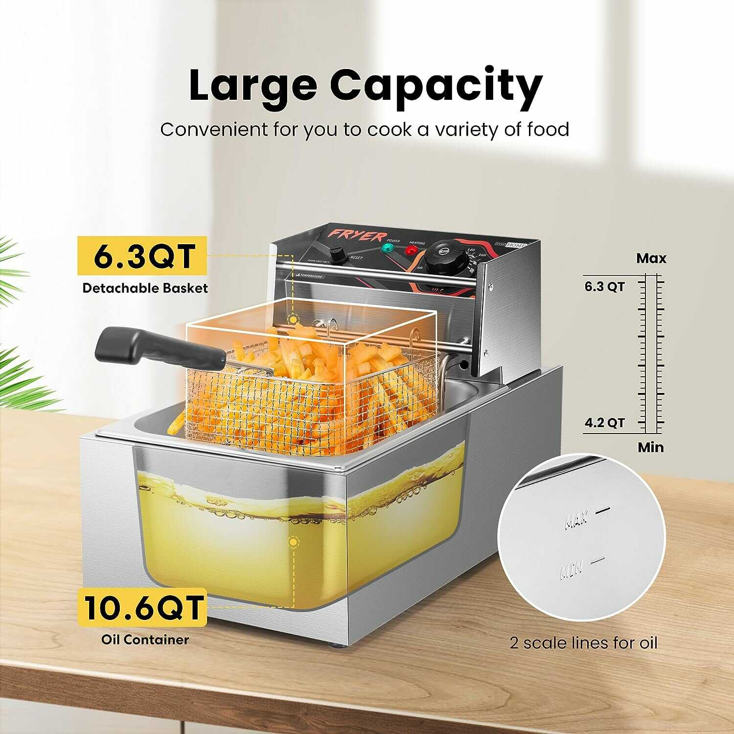 Crownful Rotating Basket for 10.6 Quart Air Fryer Oven