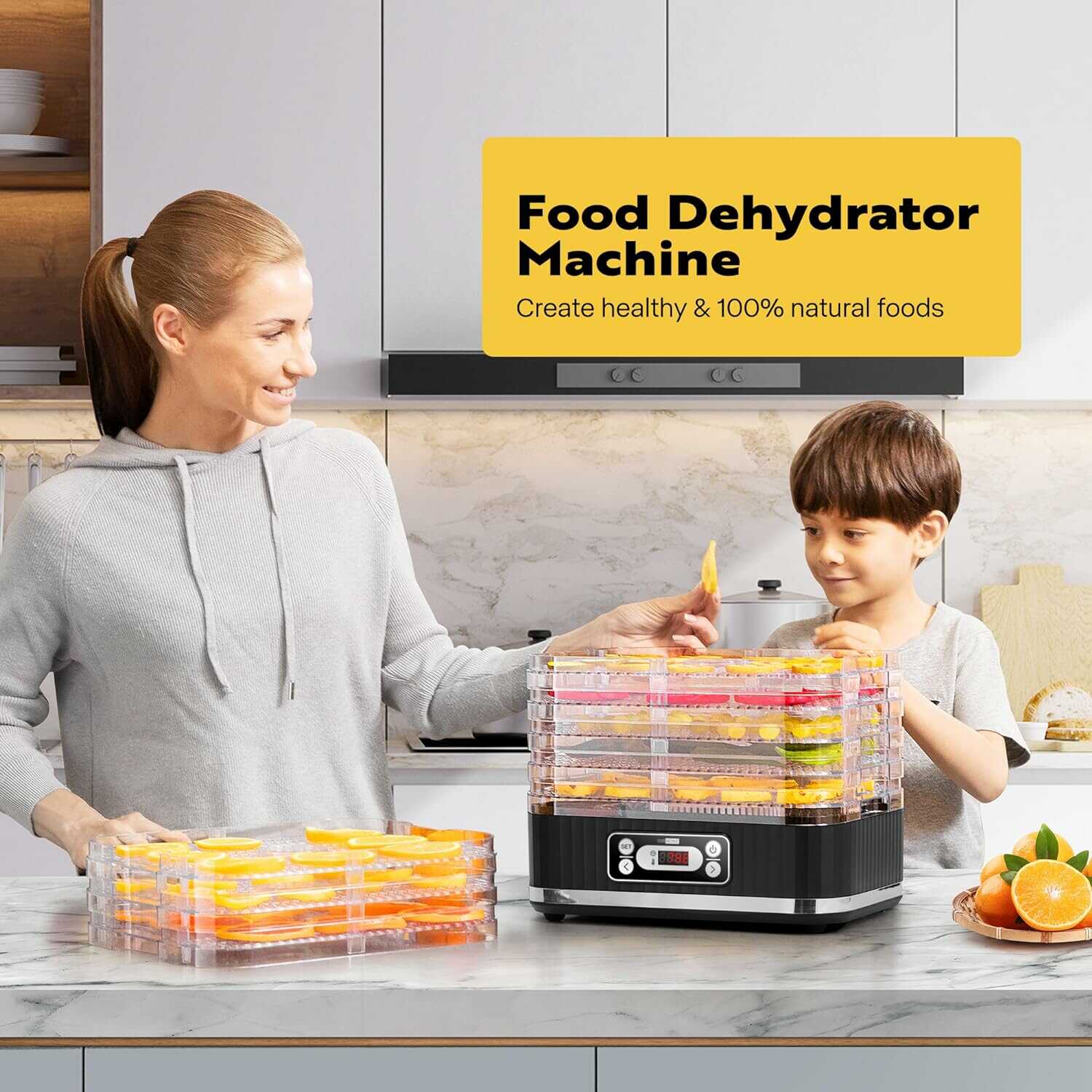 VIVOHOME 8 Trays Food Dehydrator Machine with Digital Timer and Temperature Control
