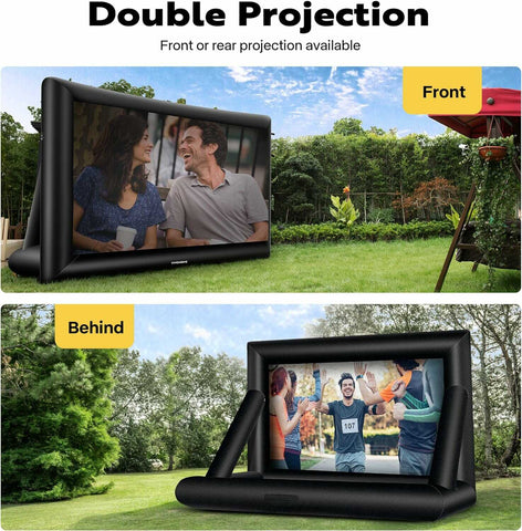 VIVOHOME 16/20ft Inflatable Movie Screen for Front and Rear Projection