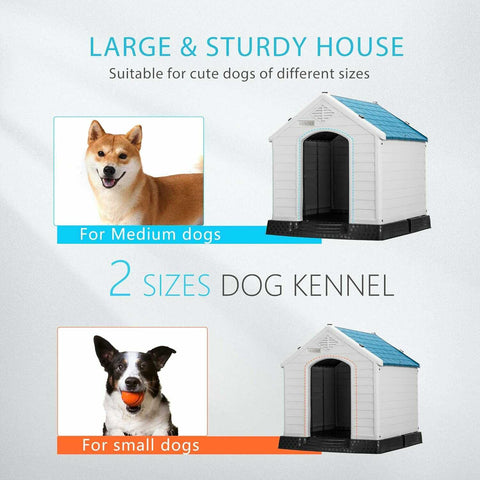 DEStar Durable Waterproof Plastic Pet Dog House
