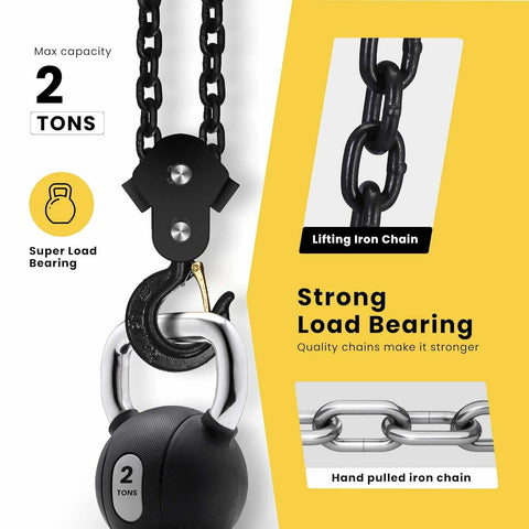 SPECSTAR Hand Chain Hoist with 2 Heavy Duty Hooks