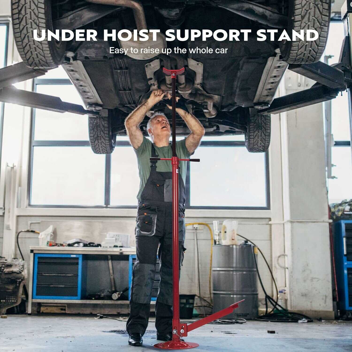 SPECSTAR Under Hoist Support Stand with Foot Pedal 3/4 Ton 1650 Lbs. Capacity
