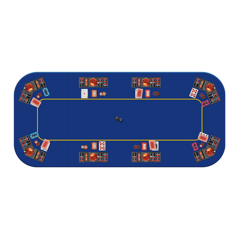 VH Foldable 8-Player Texas Poker Card Tabletop Layout