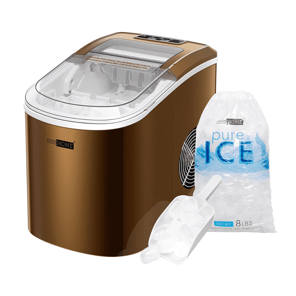VIVOHOME Countertop Ice Maker Machine with Hand Scoop 10 Ice Bags 27lbs/Day