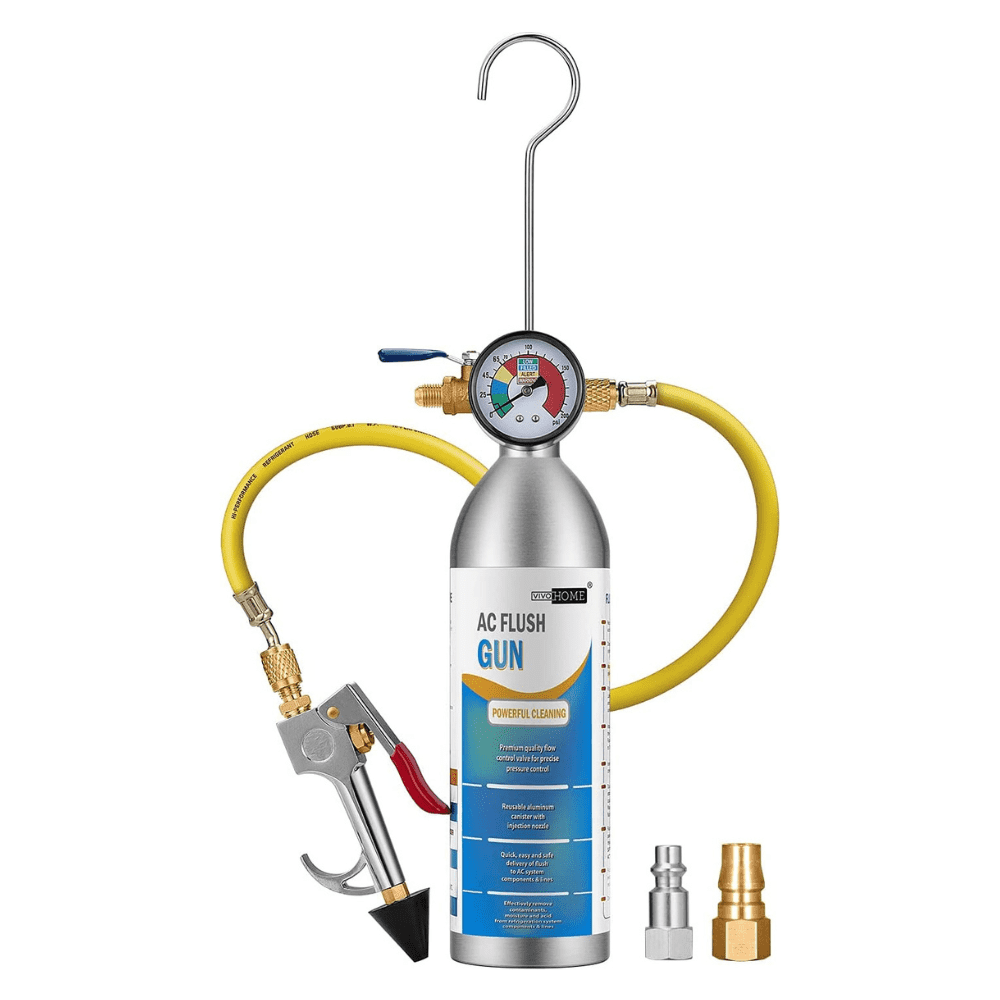 VIVOHOME Air Conditioning Flushing Gun with Barometer for R134 R12 R22 R410 and R404 A/C Systems