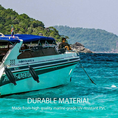 VH Vinyl Ribbed Marine Boat Fender for Bumper Shield Protection Pack of 4