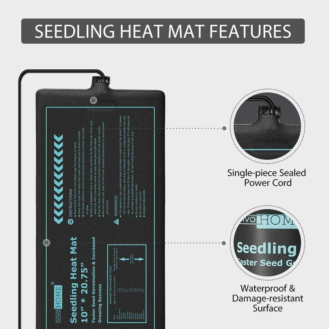 VIVOHOME 20W Waterproof Seedling Heat Mat