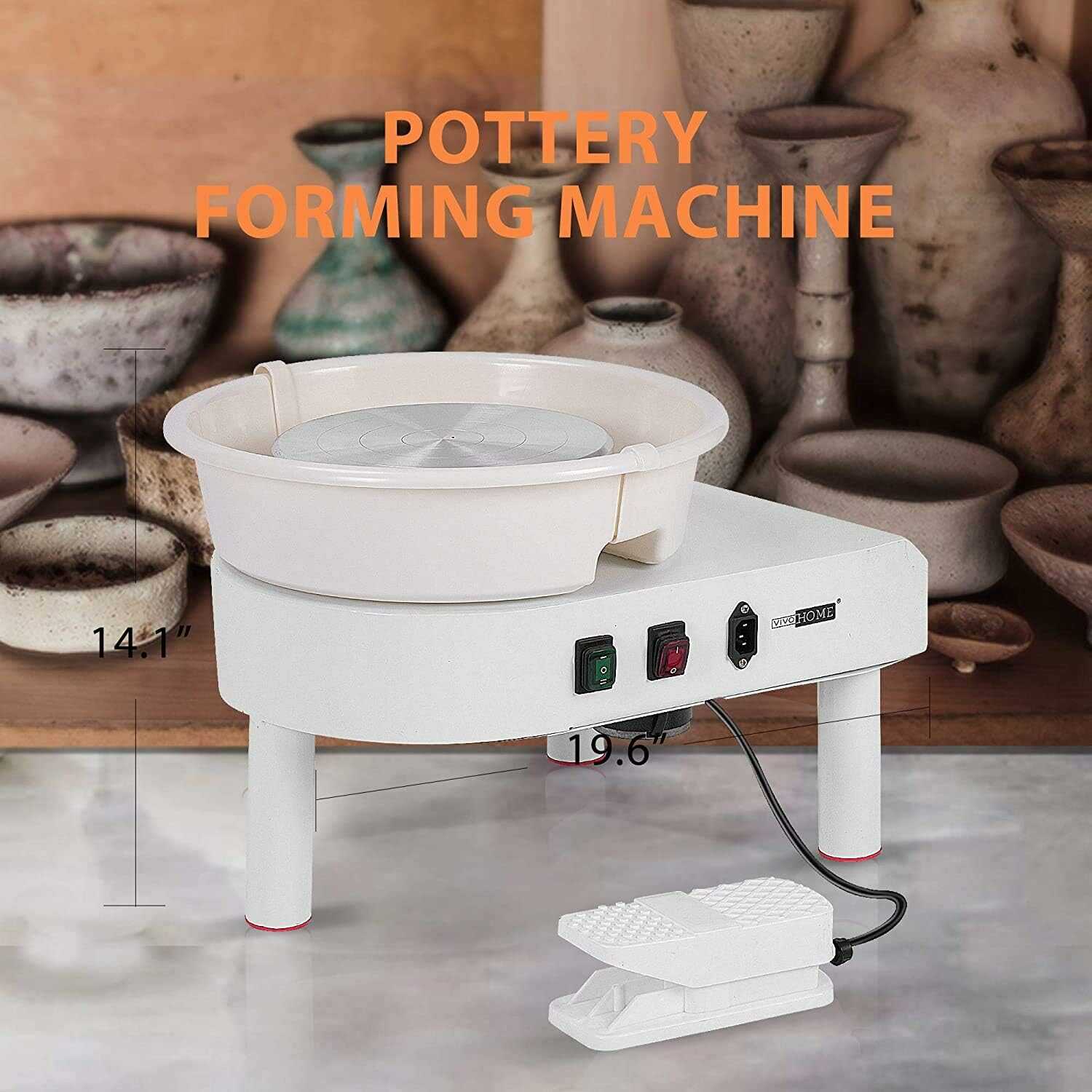 VIVOHOME Pottery Wheel Forming Ceramic Machine Electric DIY Clay Tool Art  Craft