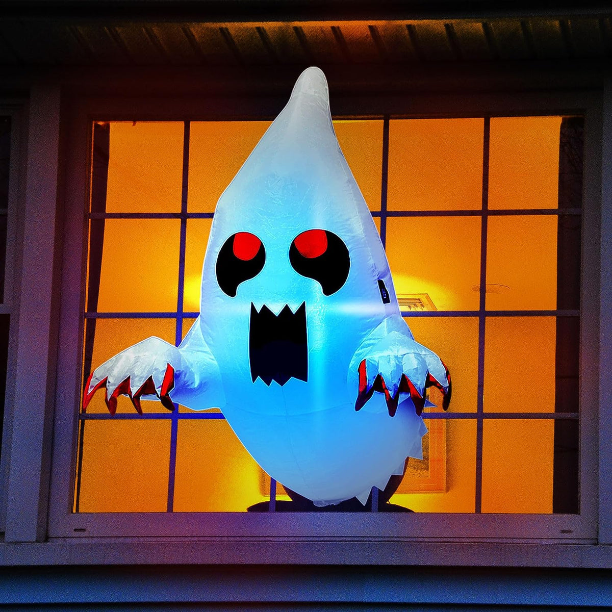 VIVOHOME 3.5ft Halloween Inflatable Ghost with Colorful Lights