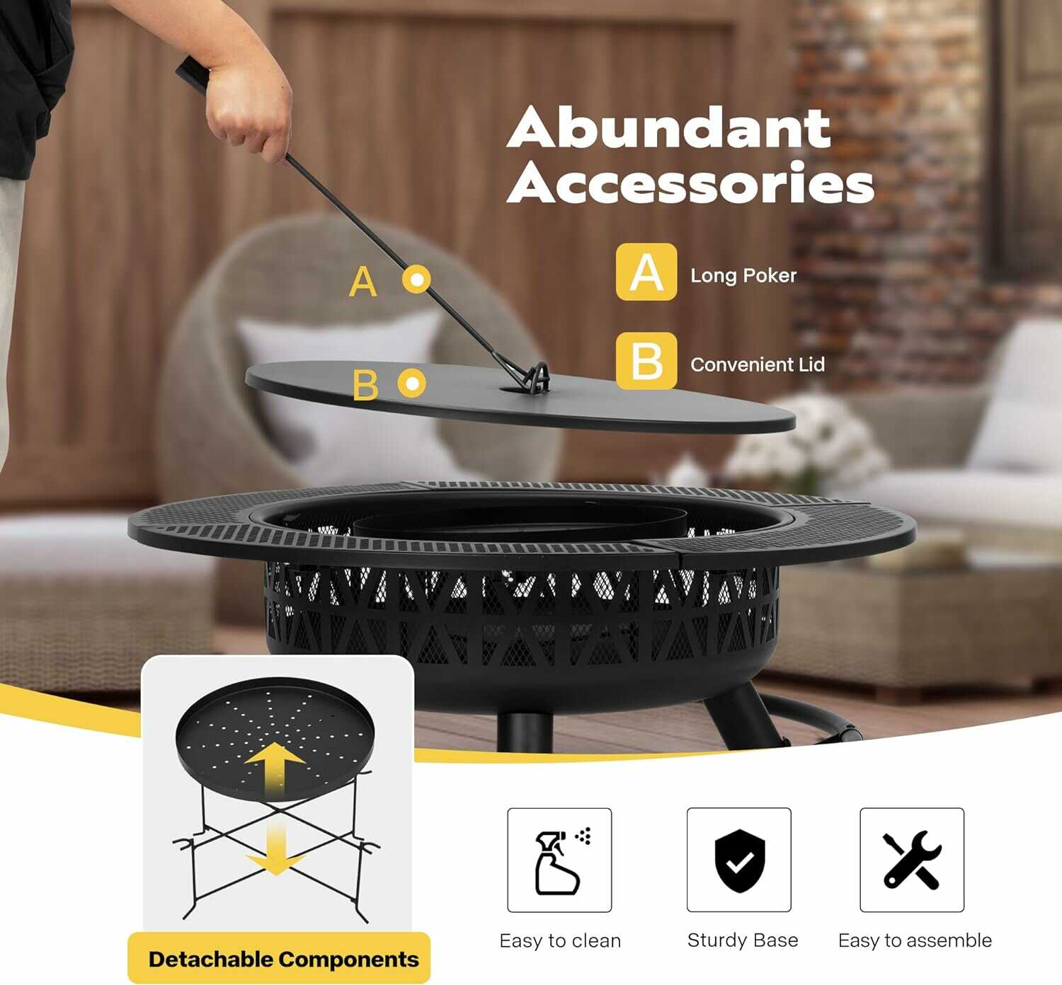 AO-03 BBQ ACCESSORY ORGANIZER WITH HIGH POWERED LED GRILL LIGHT