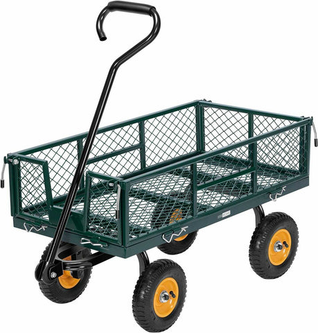 VIVOHOME 550 Lbs Capacity Mesh Steel Garden Cart