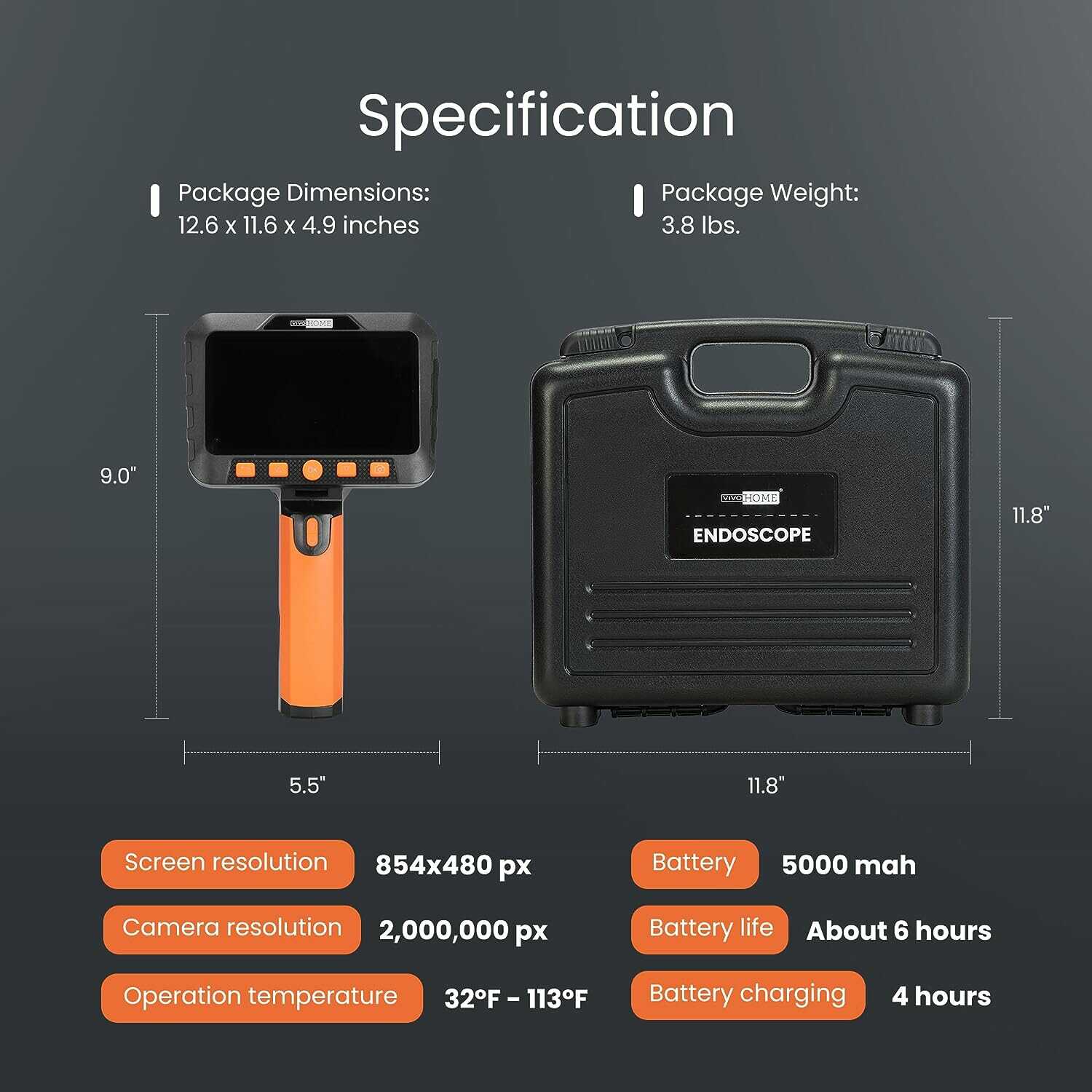 19 inch Full HD portable endoscope camera