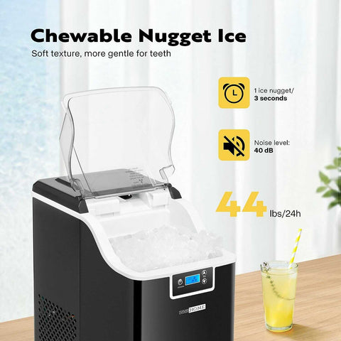 VIVOHOME Electric Portable Countertop Chewable Nugget Ice Cube Maker Machine