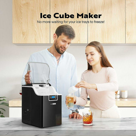 VIVOHOME Electric Portable Countertop Chewable Nugget Ice Cube Maker Machine
