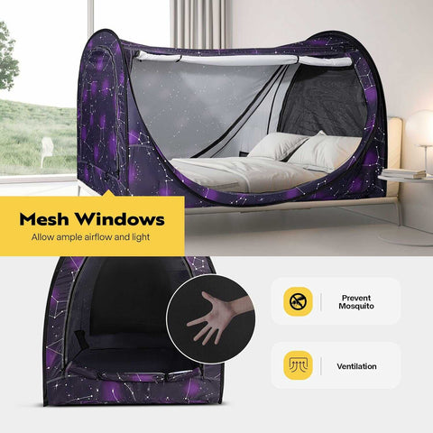VIVOHOME Pop-Up Bed Tent with 4 Doors and Mosquito Mesh