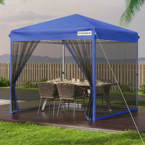 VIVOHOME  Pop-Up Canopy, Outdoor Screen Tent with Mosquito Netting
