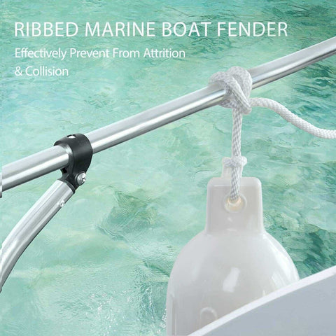 Vivohome Vinyl Ribbed Marine Boat Fender for Bumper Shield Protection Pack of 4