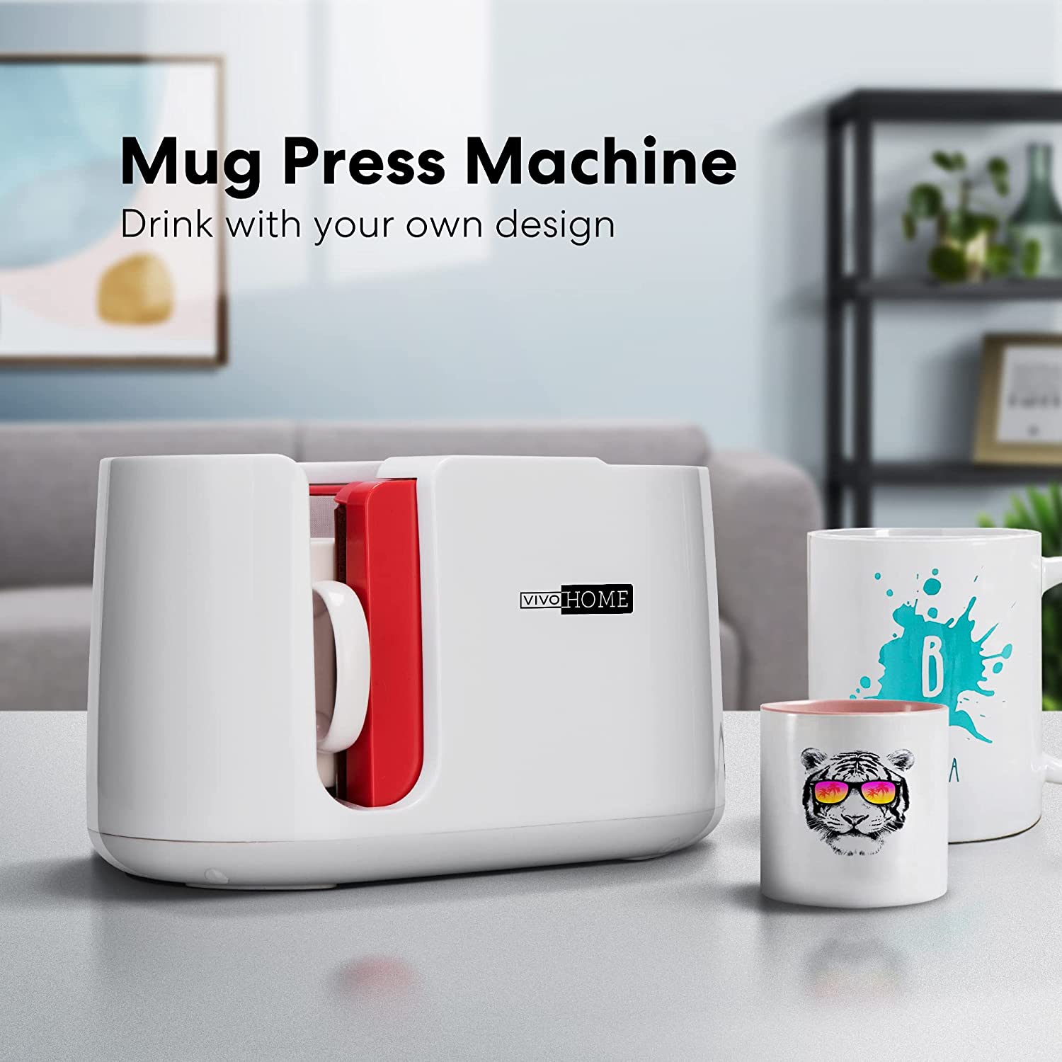 VIVOHOME Automatic Mug Heat Press Sublimation Machine for Coffee Cup 11 - 15oz