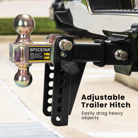 15000Lbs Adjustable Trailer Hitch 6-Inch Rise/Drop Steel Drop Hitch