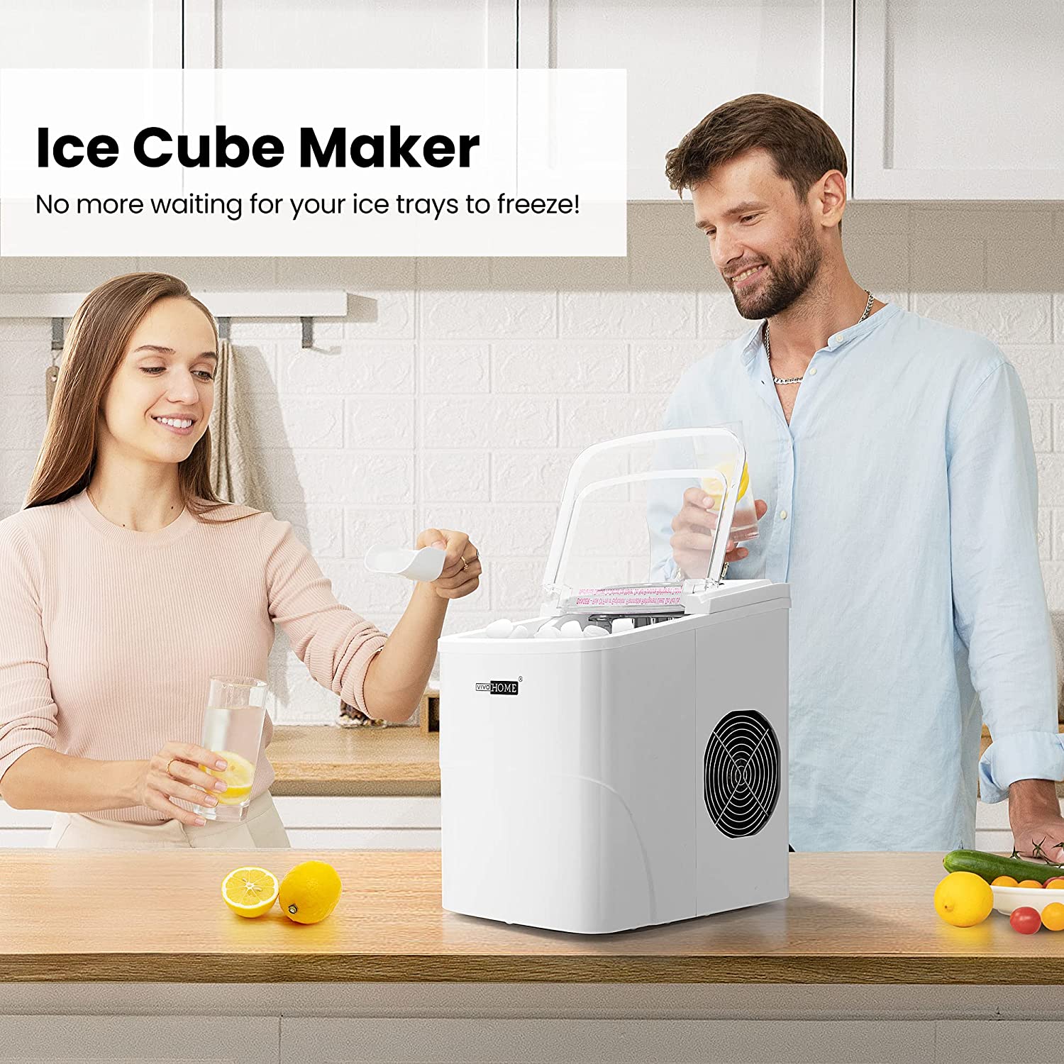 VIVOHOME Bullet Shaped Home Commercial Countertop Ice Maker Machine