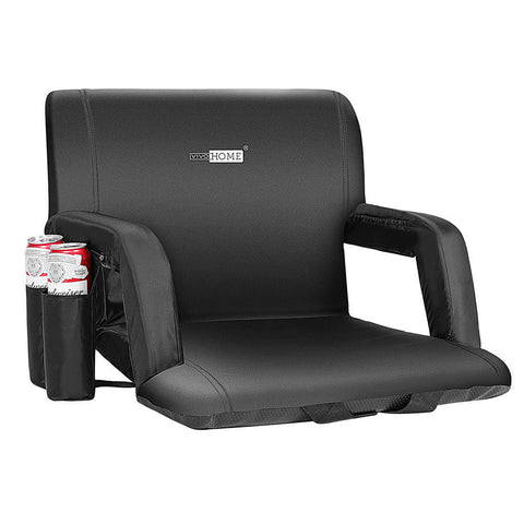 Portable Stadium Seat Cushion with Backs Folding Bleacher SEATS Cushion Red