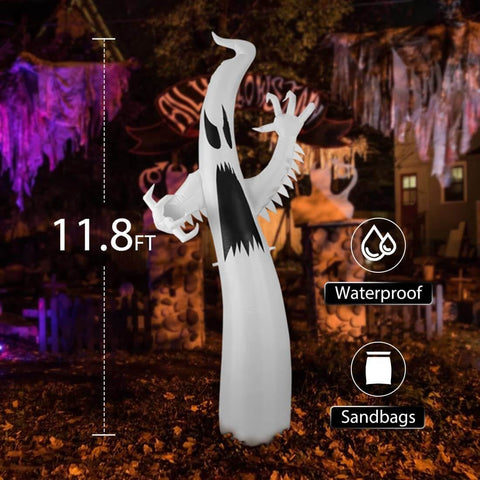 VIVOHOME 9ft/12ft Halloween White Ghost with Colorful Lights