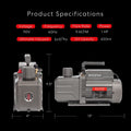 SPECSTAR 9.6 CFM 1 HP Dual-Stage Rotary Vane HVAC Air Vacuum Pump