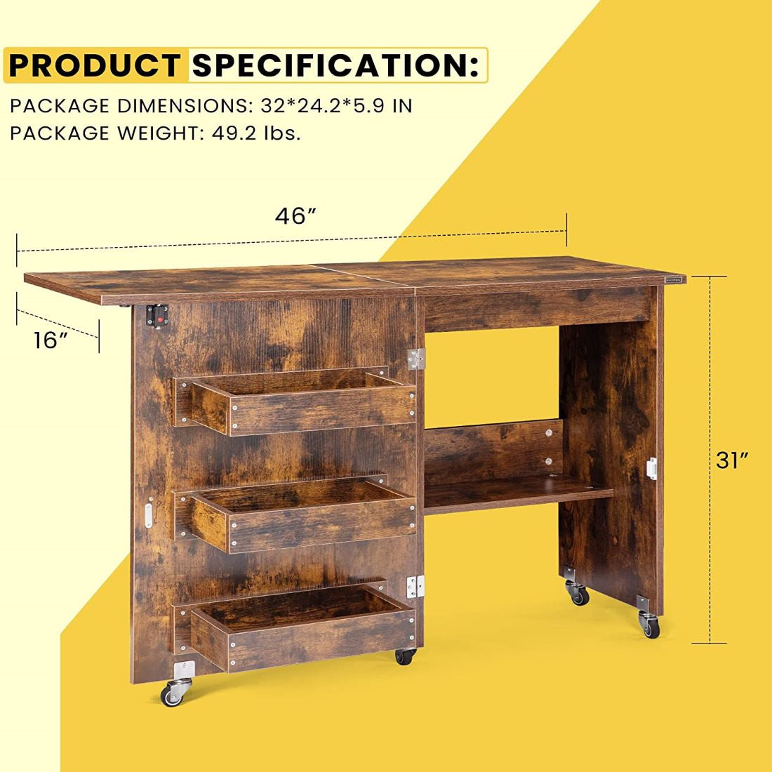 Transform Your Crafting Space With $69 Off This Foldable Sewing Table